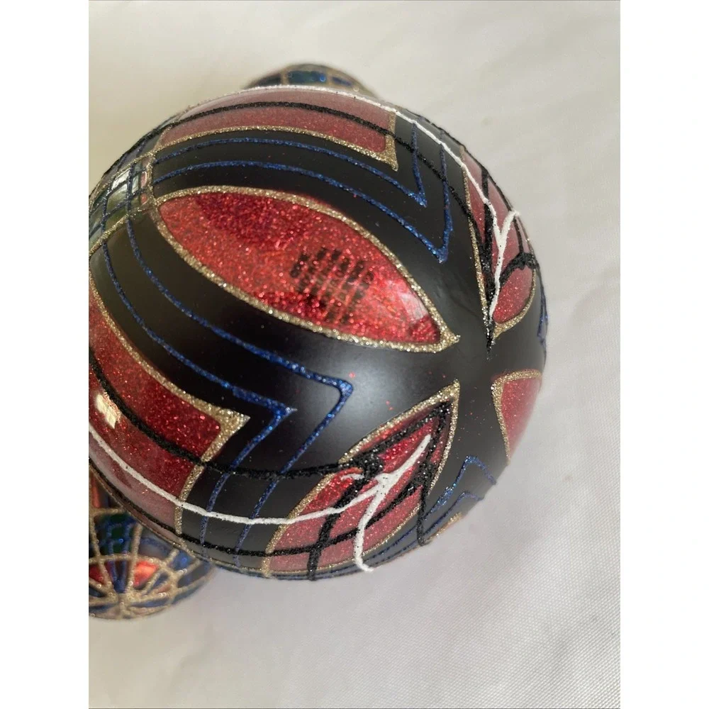 2023 Disney Mickey Mouse Icon Glass‎ Ball Sketchbook Ornament Glittery Plaid Lrg